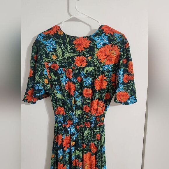 Anthropologie ABEL THE LABEL Midi Fantasy Tropical Dress Size S - Picture 6 of 10